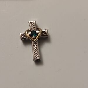 Elegant Silver and Gold Cross Pendant